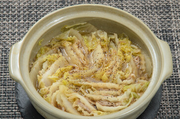 豚バラ肉と白菜のミルフィーユ鍋・できあがり