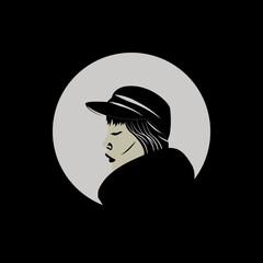 silhouette grand mother vector design