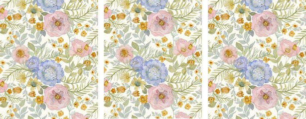 Floral prints printed on clothes, fabrics, pillows, blankets 