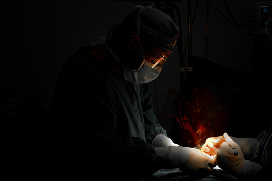 Doctor performing an operation