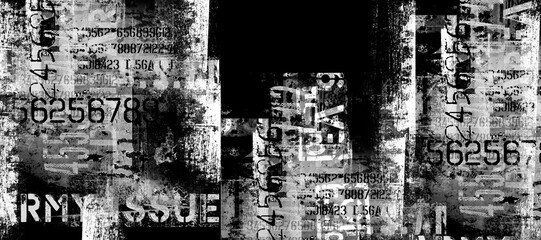 Abstract grunge futuristic lettering background. Drawing on old grungy surface	
