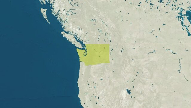 Zoom in to the map of Washington with text, textless