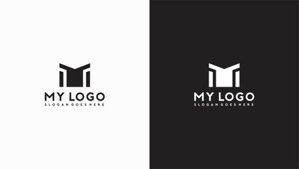 M Letter industry logo vector image