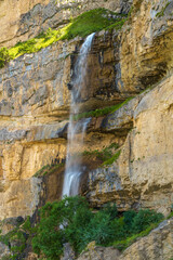 Beautiful Laza waterfall in the mountains of northern Azerbaijan