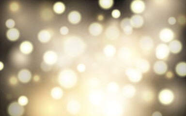 Fototapeta premium Golden luxury bokeh soft light abstract background, Vector eps 10 illustration bokeh particles, Background decoration