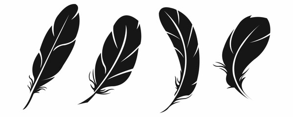 Feather Bird Set Icons