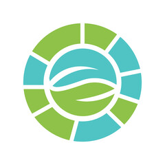 DNA leaf logo design. Health natural logo design