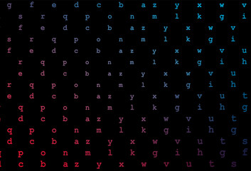 Dark blue, red vector template with isolated letters.