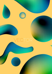 Fluid water drop shape composition abstract background. Vector illustration for banner background or landing page