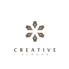 Fototapeta premium pen logo design icon symbol