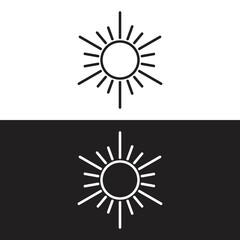 sun logo. sun line icon. vector eps 10