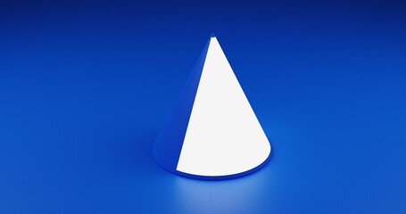 Abstract 3D Render blue Background With white light Emission Cone 8K High Resolution JPEG