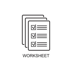 worksheet icon , form icon vector