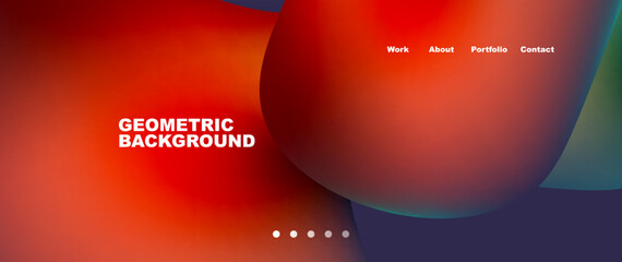 Liquid shapes with flowing gradient colors. Round elements and circles. Vector illustration for wallpaper, banner, background, leaflet, catalog, cover, flyer