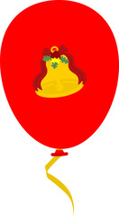 christmas balloon,Christmas background. Wrapping paper. Christmas print supplies. Christmas party happy people celebrating Christmas flat illustration