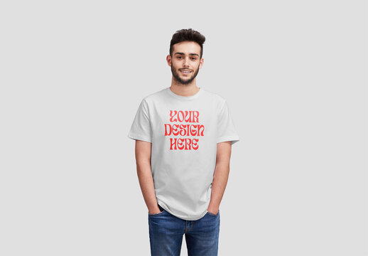 Man With a T-Shirt Mockup