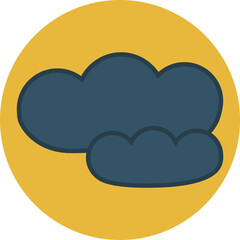 Autumn rain clouds, illustration, vector on a white background.