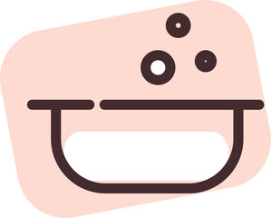 Baby bathtub, illustration, vector on a white background.