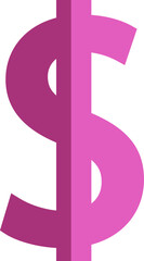 Banking dollar sign, illustration, vector on a white background.