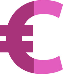 Obraz premium Banking euro sign, illustration, vector on a white background.