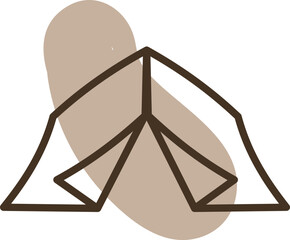 Camping tent, illustration, vector on a white background.