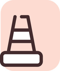 Traffic cone, illustration, vector on a white background.