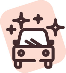 Clean car, illustration, vector on a white background.