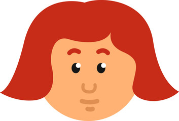 Girl with short haircut, illustration, vector on a white background.