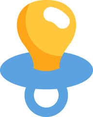 Childhood pacifier, illustration, vector on a white background.