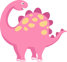 Illustration of colorful cartoon dinosaur