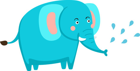 Obraz na płótnie Canvas cartoon elephant
