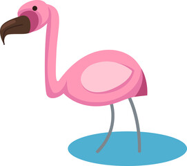 cartoon flamingo character