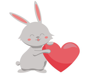 bunny with heart