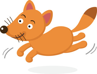 Illustration of colorful cartoon fox