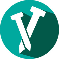 Construction nails, illustration, vector on a white background.