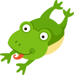 Cute cartoon character frog