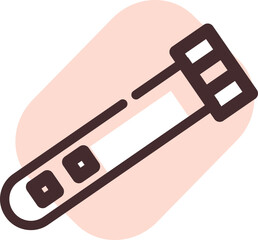 Covid 19 test, illustration, vector on a white background.