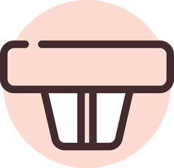 Fire detector, illustration, vector on a white background.