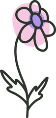 Spring flower, illustration, vector on a white background.