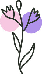 Sunny flower, illustration, vector on a white background.