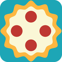 Fruit dessert, illustration, vector on a white background.