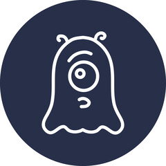 Weird small alien, illustration, vector on a white background.