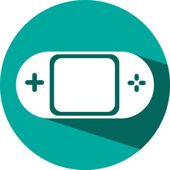 Gaming controller, illustration, vector on a white background.