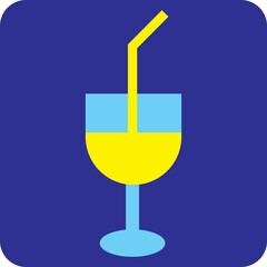 Holiday coctail, illustration, vector on a white background.