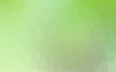 Light Green vector shining triangular background.
