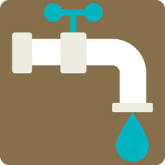 Water faucet, illustration, vector on a white background.