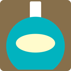 Blue perfume, illustration, vector on a white background.