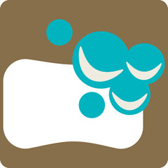 White bar soap, illustration, vector on a white background.