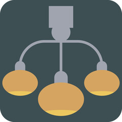 Simple old chandelier, illustration, vector on a white background.