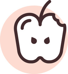 Eating healthy, illustration, vector on a white background.